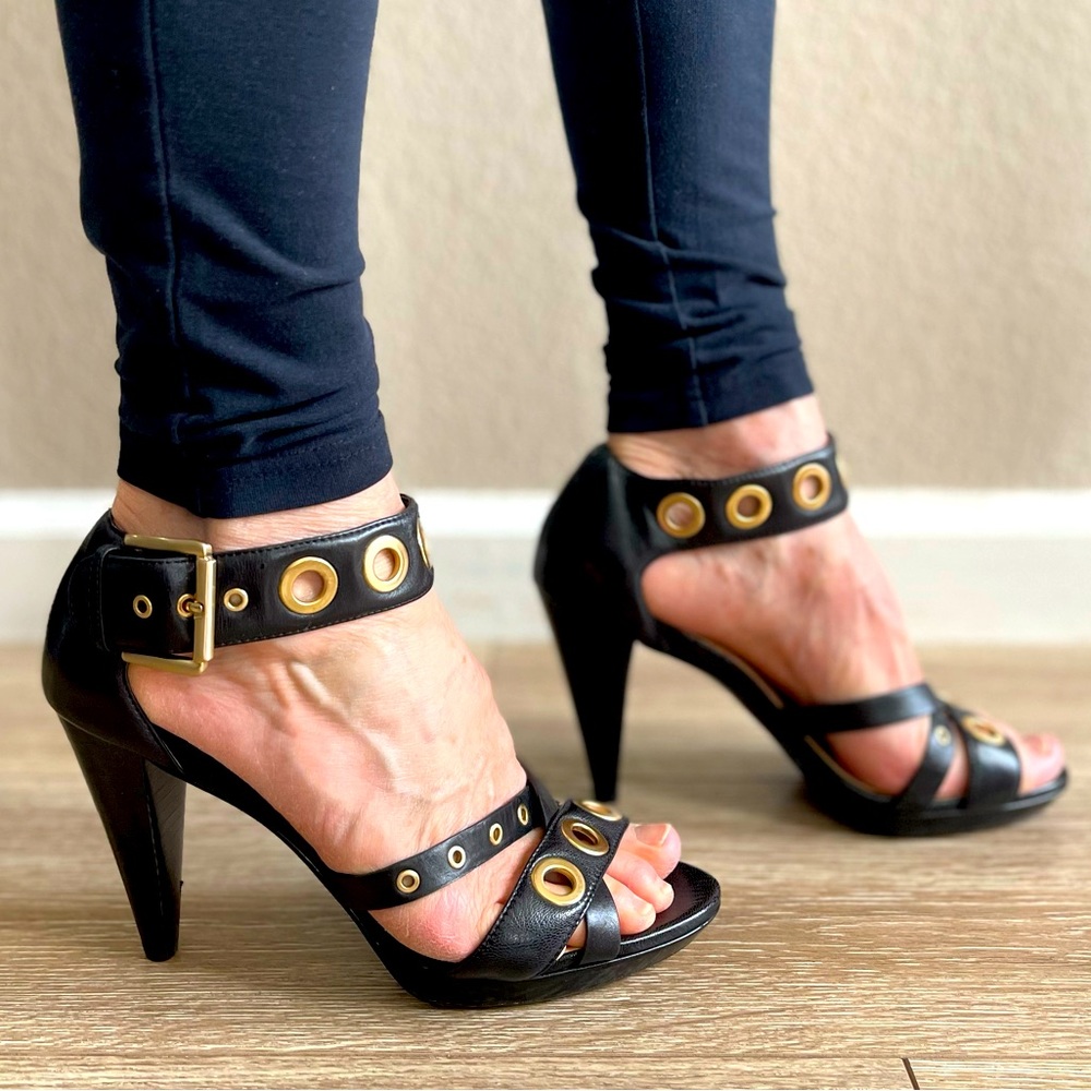 Cole Haan Black & Gold High Heels